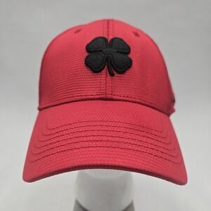 Black Clover Golf Hat Cap Memory Fit Red/Black Live Lucky Size L/XL Flex Fit